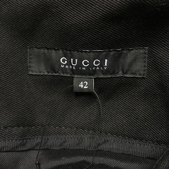 GUCCI - Pleated Leather Trim Miniskirt Black, L - Picture 2 of 5